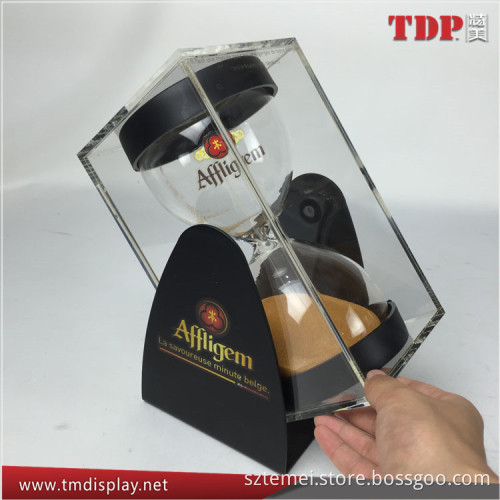 China factory wholesale promotional gift home decoro sand clock with acrylic box